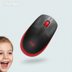 Logitech M190 Black Red Mouse 4