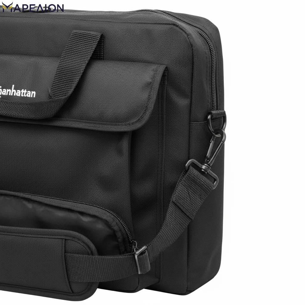 MANHATTAN 438889 London Carry Case, for 15.6” Laptops, Grey-Black