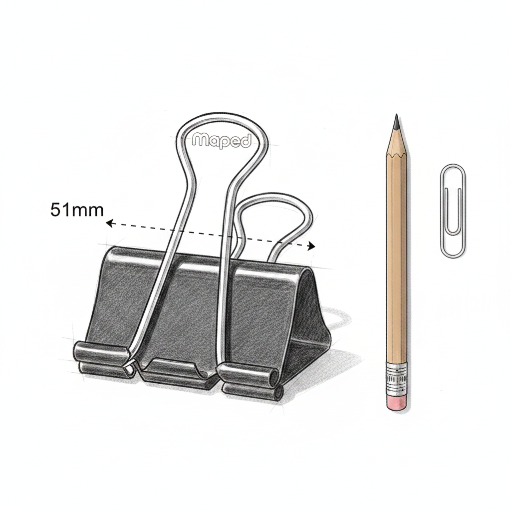 Maped Binder Clips 51mm - Sketch Infographic