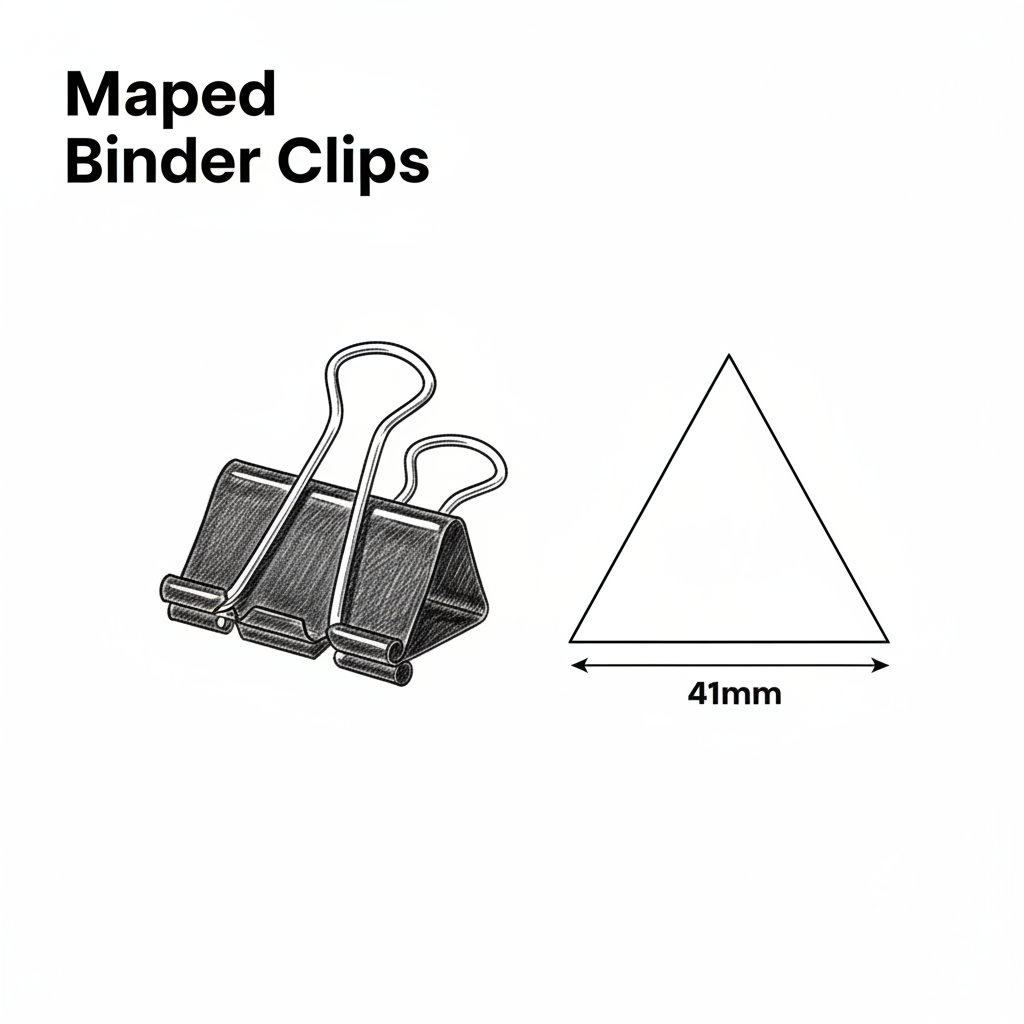 Maped Binder Clips infographic sketch