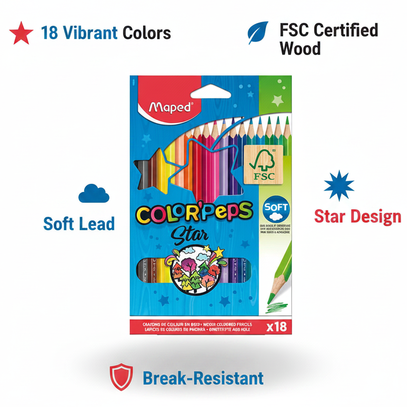 Maped Color'Peps Star 18 - Infographic