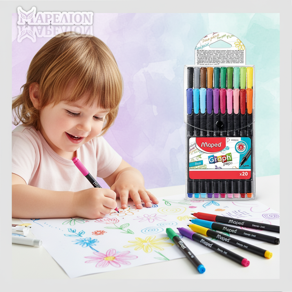 Maped Graph Peps Fineliner Pens 0.4mm Set of 20 Multicolour - Πενάκια Fineliner Ζωγραφική 20 Χρώματα