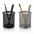 Mesh Pen Holder - White BG with pens