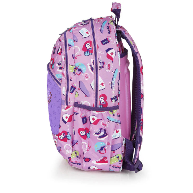 Gabol School Backpack I Love Skate 3 Compartments 23L - Σχολική Τσάντα Πλάτης Δημοτικού 3 Θήκες 23L