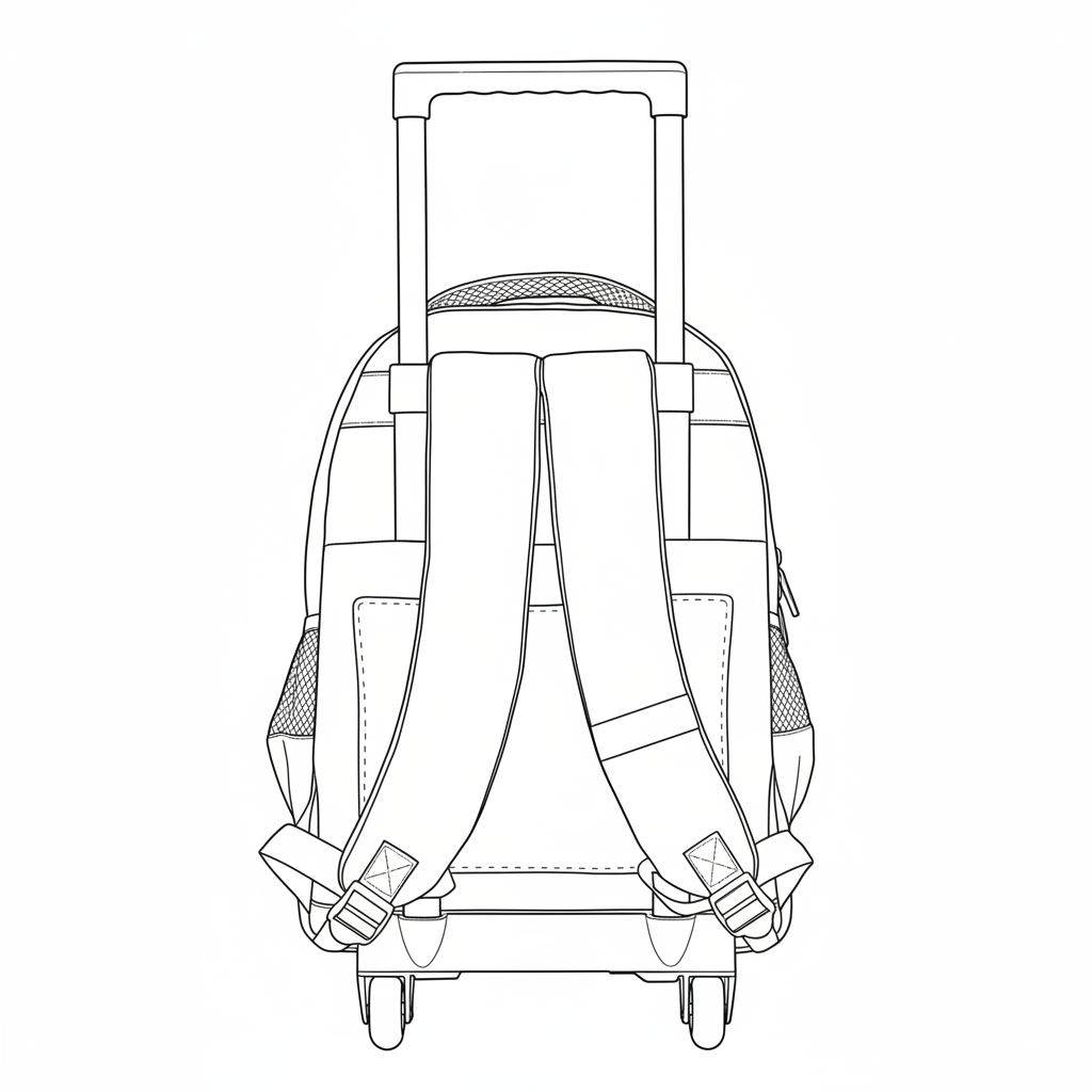 Outline Sketch Trolley Backpack