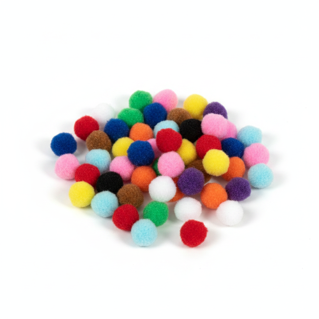 Pom Poms 25mm Set 25pcs Multicolour - Πομ Πομ Χειροτεχνία DIY