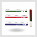Powerline High quality Hard Plastic Ruler 18cm 3 Colours - Διάφανος Πλαστικός Χάρακας, ρίγα σε 3 Χρώματα