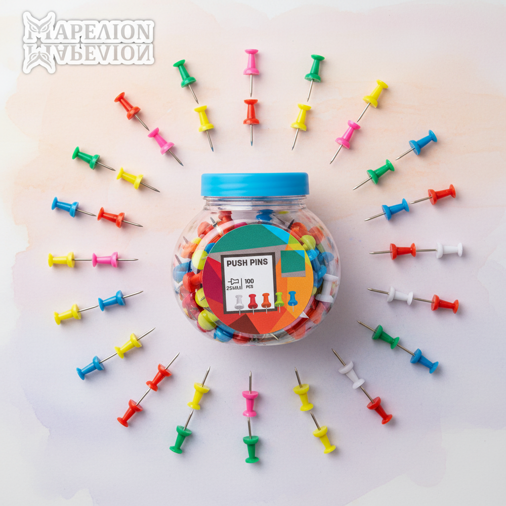 Push Pins Flat Lay