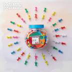 Push Pins Flat Lay