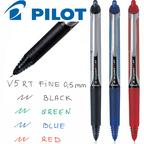 Pilot Hi-Tecpoint V7 RT Rollerball Pen 0.5mm Black | Blue Color - Στυλό Rollerball 2 Χρώματα