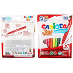 Carioca Joy Fine tip Markers Wallet 12 pcs, Water based,  Παιδικοί μαρκαδόροι Ζωγραφικής
