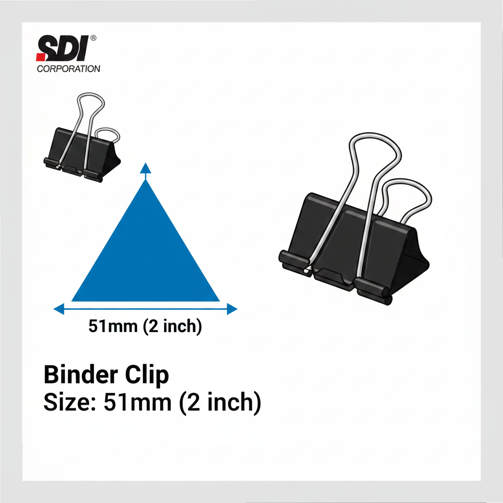 SDI Binder Clip 51mm - Infographic