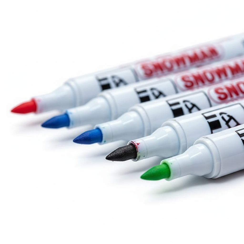 SNOWMAN Whiteboard Marker Bullet tip 1-3mm , Μαρκαδόρος Ασπροπίνακα ΣΤΡΟΓΓΥΛΗ ΜΥΤΗ