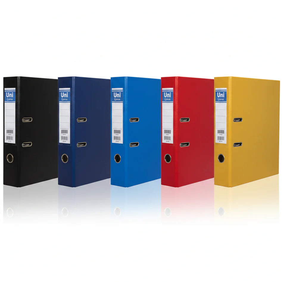 HI-PLUS Lever Arch File FOOLSCAP 75mm Plastic Dressing, 5 Color - (Φαρδύ) Κλασέρ Foolscap με Πλαστική Επένδυση -BOX FILE - ΧΟΝΔΡΙΚΗ ΠΩΛΗΣΗ