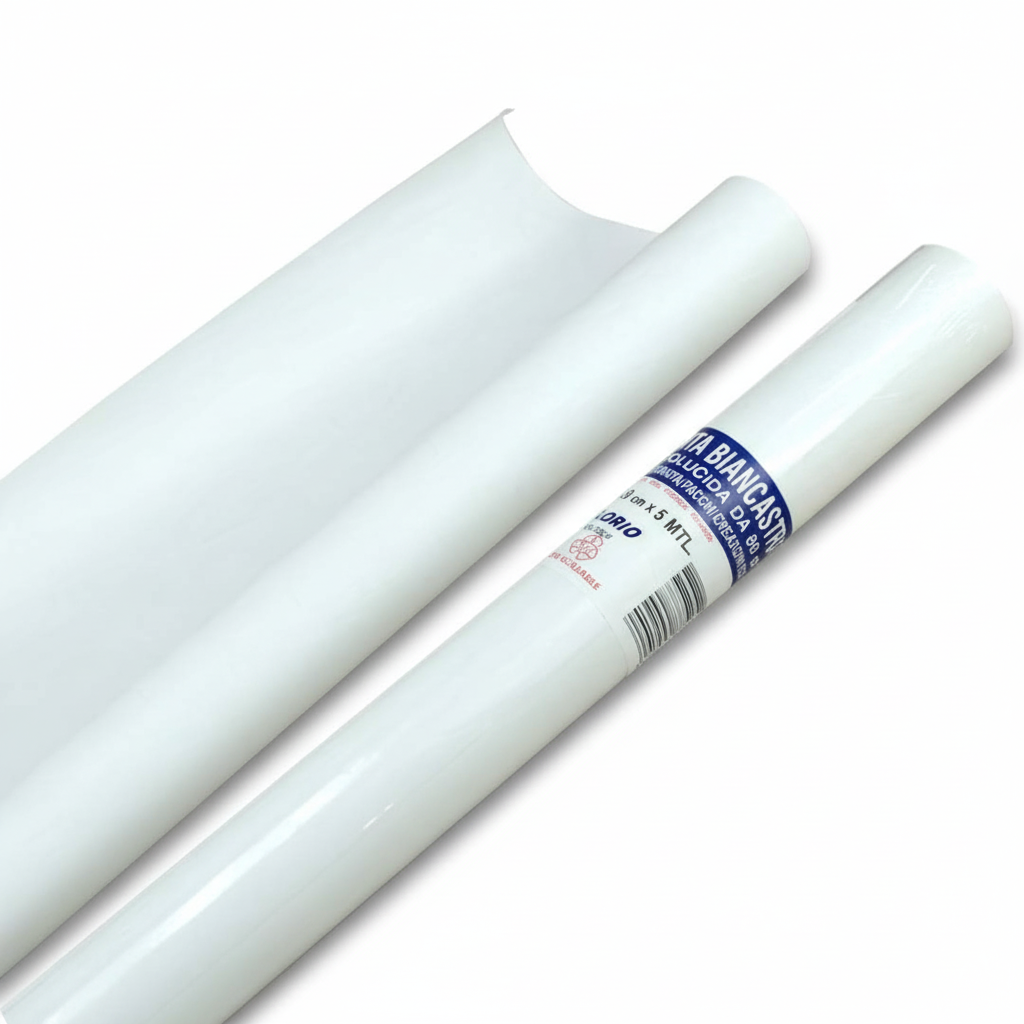Wrapping Paper 5m x 100cm , ( White / Kraft ) - Ρολό Χαρτί Περιτυλίγματος σε φυσικό Χρώμα και Ασπρο
